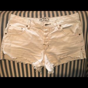 Free people white denim shorts